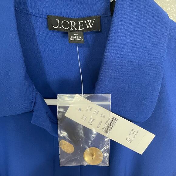 J Crew Collared Bi Stretch Wool Blend Short Sleeve Sheath Dress US Womens 00 New - Picture 4 of 8